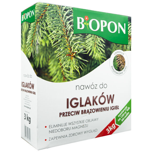 Nawóz Przeciw Brązowieniu Iglaków 3KG Biopon fertilizante complejo nuevo