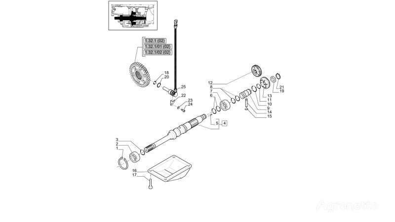 51573090 engranaje para caja de cambios para New Holland T6010 tractor de ruedas