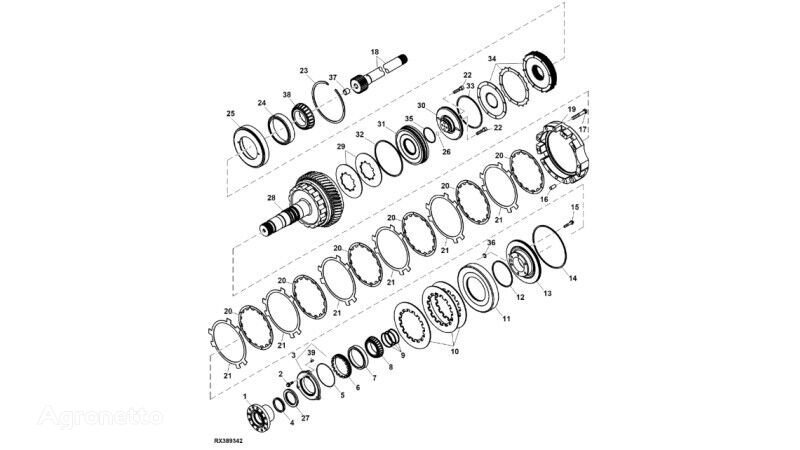 Obudowa R225461 otra pieza de transmisión para John Deere 8345R tractor de ruedas