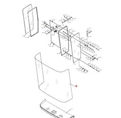 D28081587 parabrisas para Massey Ferguson  MF 30 32  cosechadora de cereales