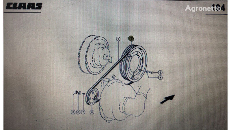 Claas 000 644  519 0 polea para Claas Mega 370-340 cosechadora de cereales